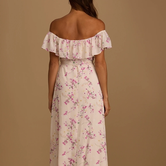 #3 Lulu's Pink Ruffled Off-Shoulder Sundress - Picture 3 of 8